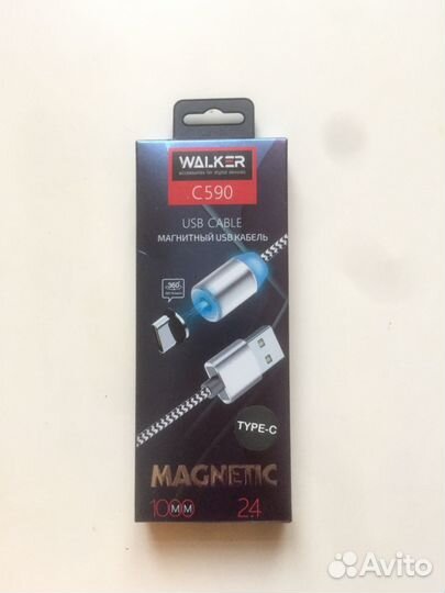 Магнитный кабель для смартфона Type-С walker WC590