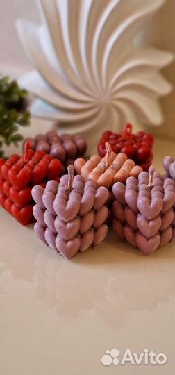 Свечи из пчелиного воска свеча сердце на любовь