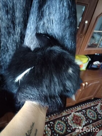 Шуба нутрия с капюшоном