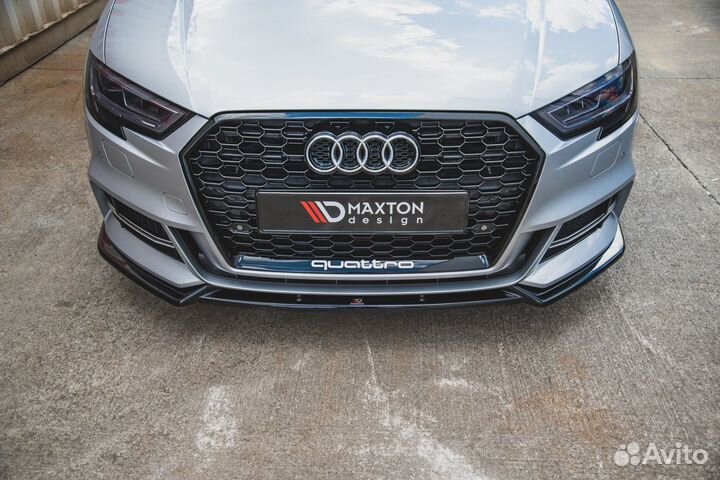 Накладка на бампер Audi A3 8V S-Line (16+) MD V2