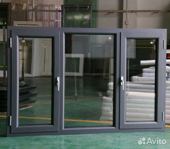 Алюминиевые окна теплые цветные