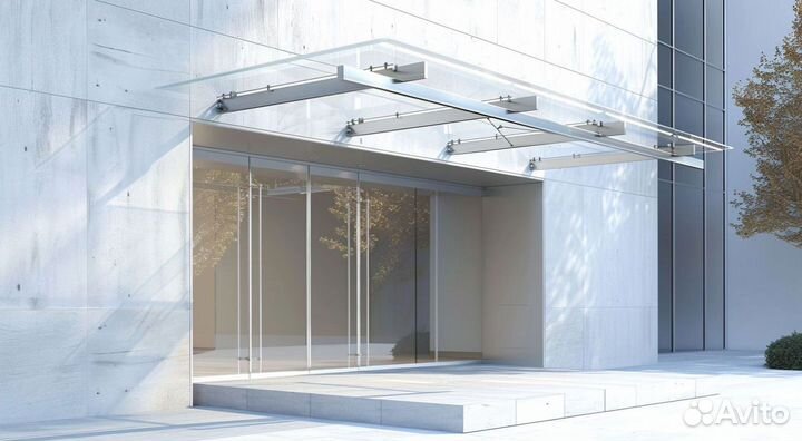 Стеклянный навес