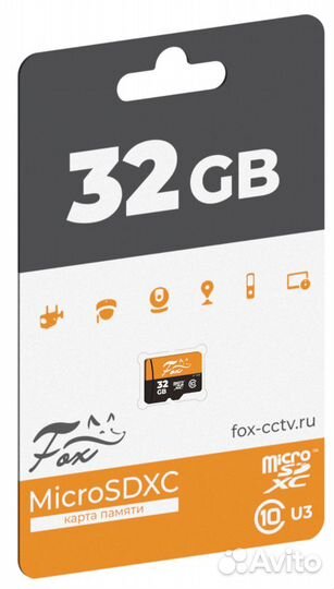 Fox Флеш карта microsdhc 32Gb Class 10 U1