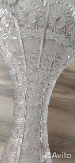 Ваза хрустальная Богемия снежинка СССР