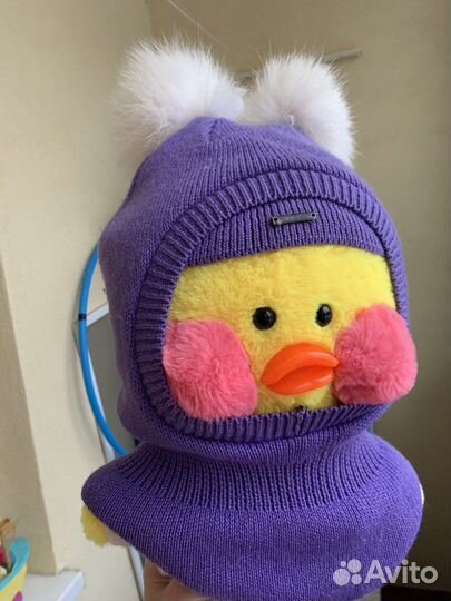 Шапка шлем детская тёплая