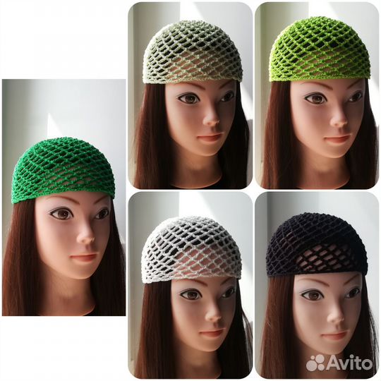 Шапка сетка кроше
