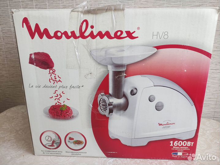 Мясорубка электрическая moulinex hv8