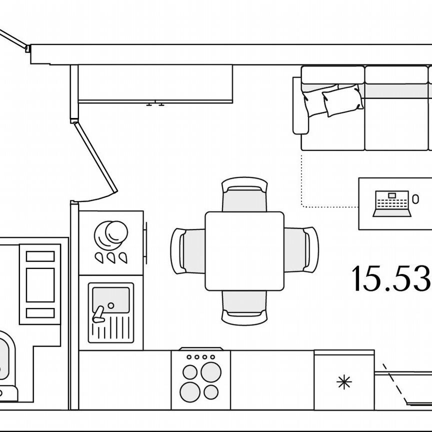 Квартира-студия, 25,2 м², 3/9 эт.