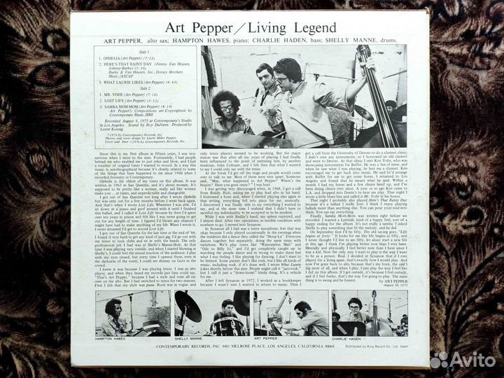 Art Pepper – Living Legend – Japan 1976 v2