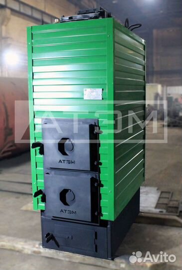 Водогрейный твердотопливный котел на дровах и угле