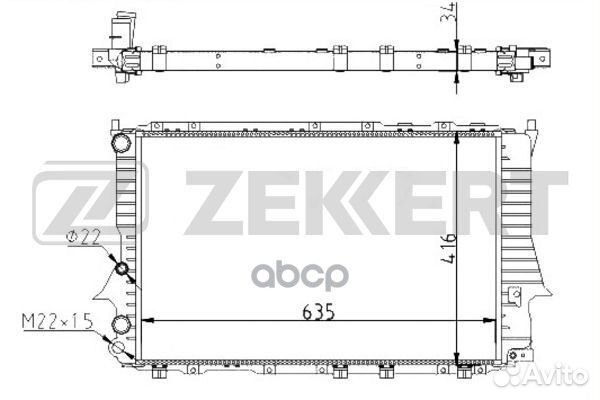 Радиатор охлаждения двигателя Audi 100 90- A6