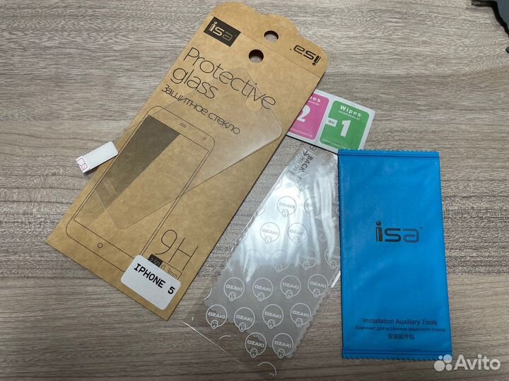 Защитное стекло iPhone 5/5s/5c, новое