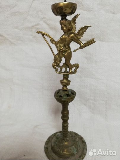 Старинный подсвечник бронза латунь