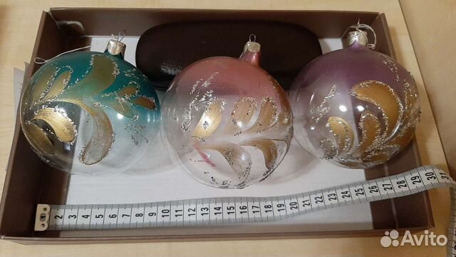 Ёлочные шары СССР, 3 штуки одним лотом