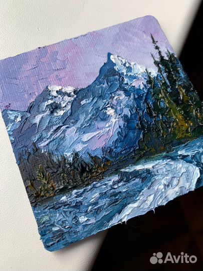 Картина на магните горная река Кавказ Домбай