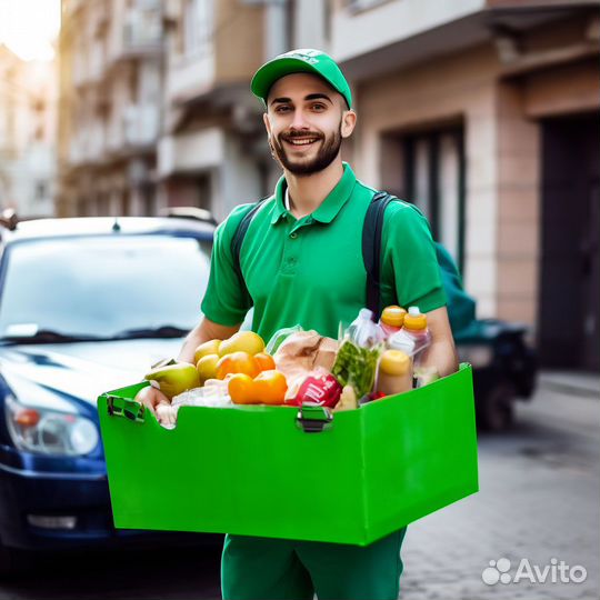 Автокурьер в доставку продуктов на личном авто