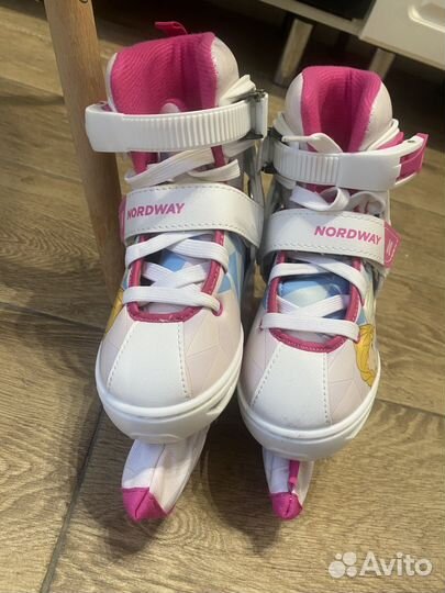 Коньки раздвижные 26-31 nordway холодное сердце