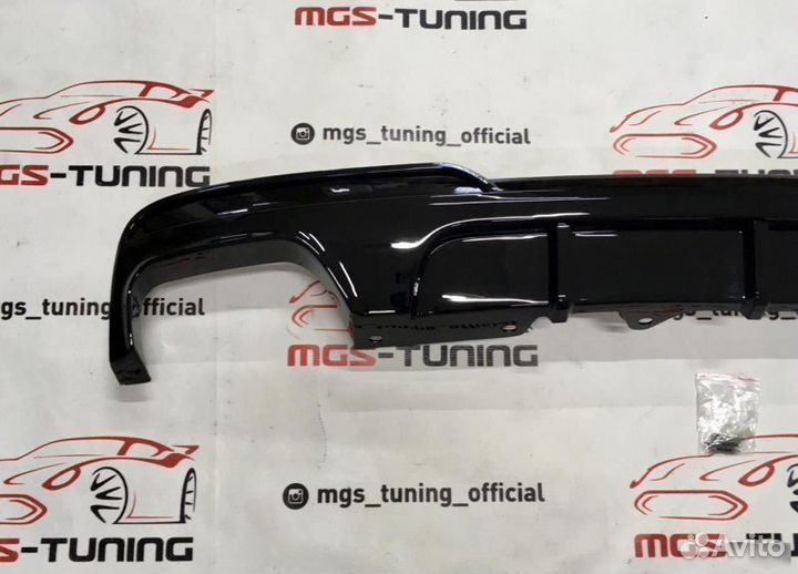 Диффузор BMW F10 M-Performance черный глянец
