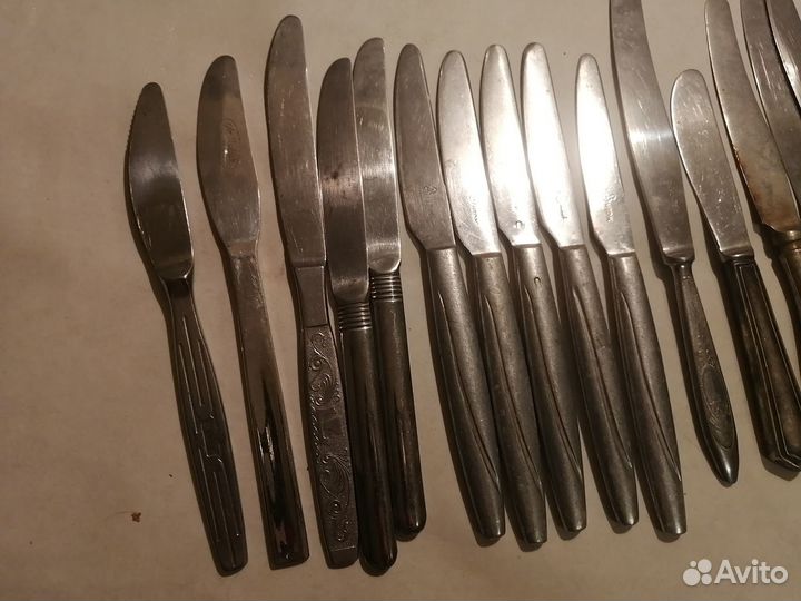 Ножи столовые Мельхиор, нержавейка СССР. Много