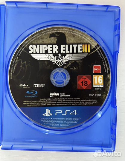 Sniper elite 3 ps4 бу