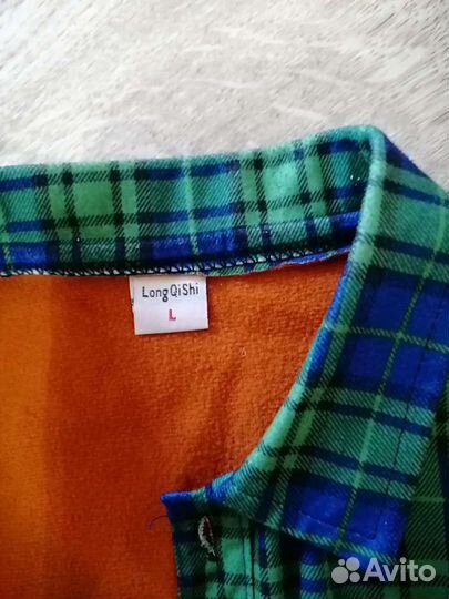 Рубашка на мальчика в клетку утепленная