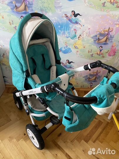 Коляска riko bruno ecco 2 в 1 жаккард и экокожа