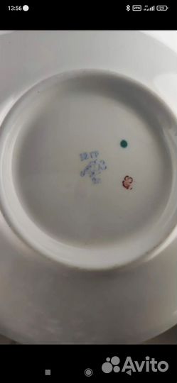 Сухарница и 6 тарелок лфз