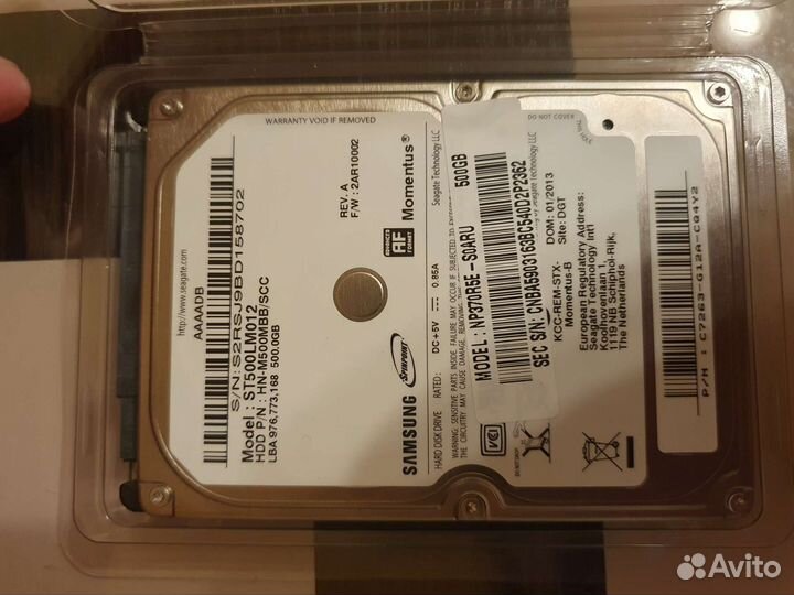 Жесткий диск для ноутбука 500Gb