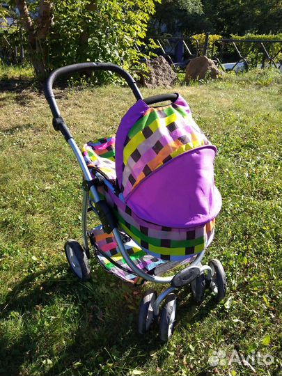 Коляска для кукол 2 в 1 (люлька+прогулочный блок)
