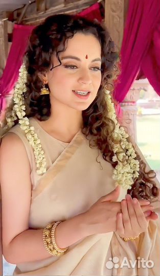 Цветы гирлянда для волос, для индийского танца