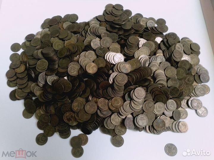 Монеты 1 копейка СССР 1961-1991 много