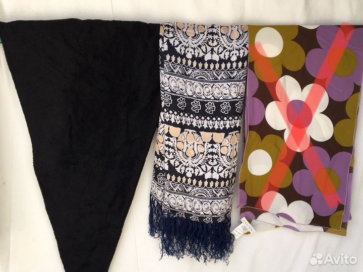 Шарфы и палантины б/у Италия шелк с кистями