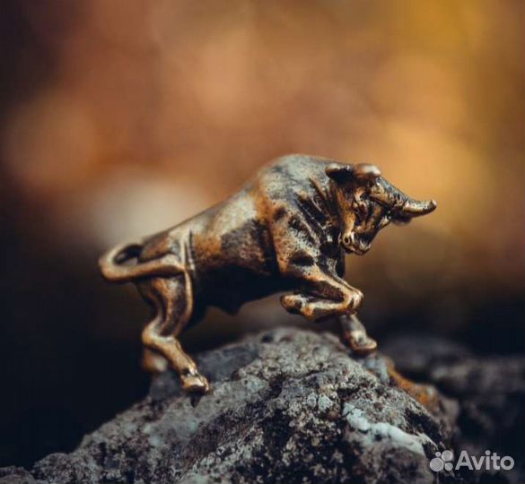 Новая Бронзовая статуэтка Бык Телец