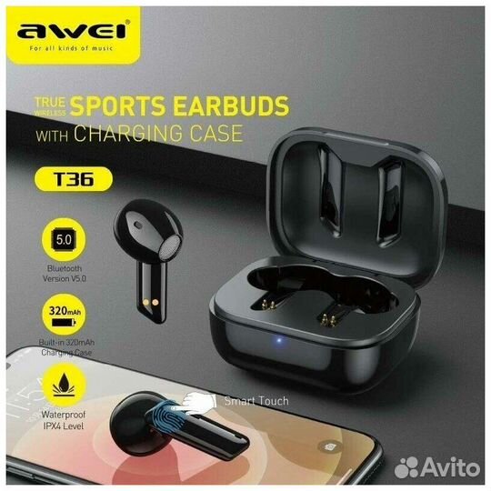 Беспроводные наушники awei T36
