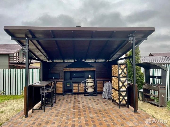 Мангал с крышей Беседка Коплекс