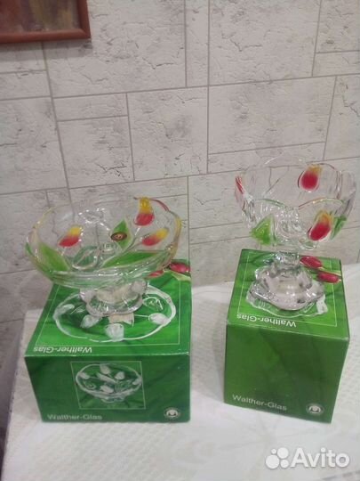 Вазы для фруктов на ножке стекло, цена за 1 шт