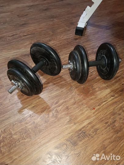 Скамья для жима и штанга