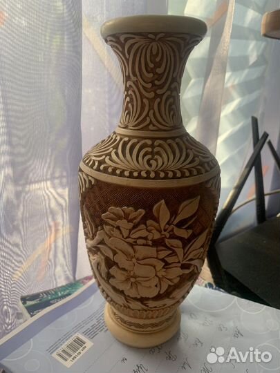 Ваза китайская резьба по лаку