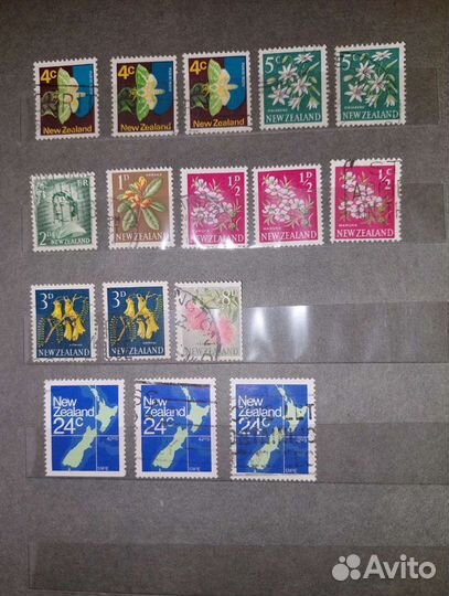 Почтовые марки Австралия и Новая Зеландия 1950г-89