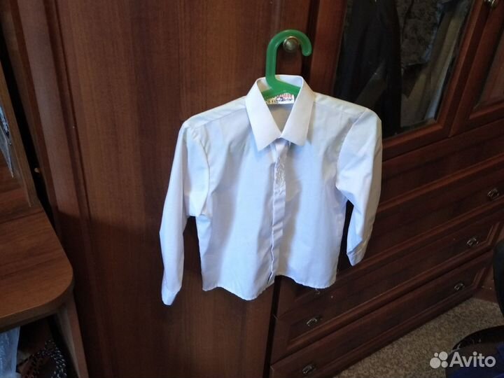 Рубашка белая детская размер 28 (110) для школы