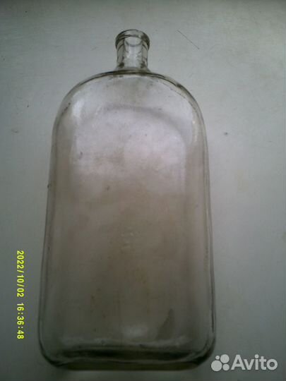 Старинная стеклянная грелка