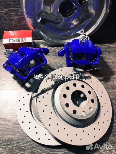 Комплект спорт тормозов перед+зад 340/310