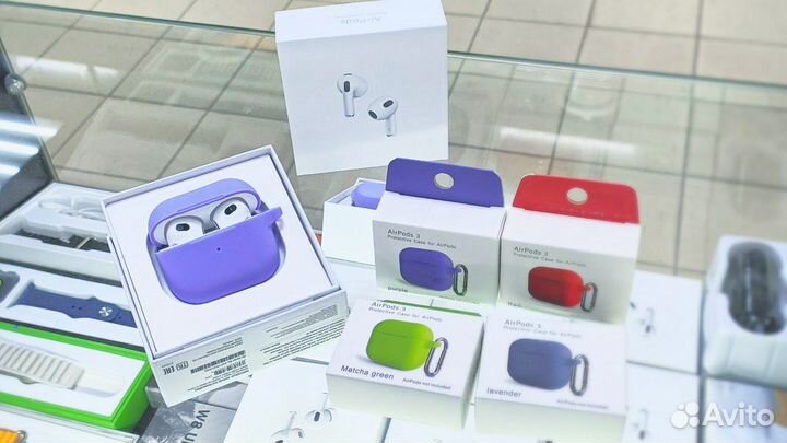 Беспроводные наушники Apple Airpods 3 Lux + Чехол