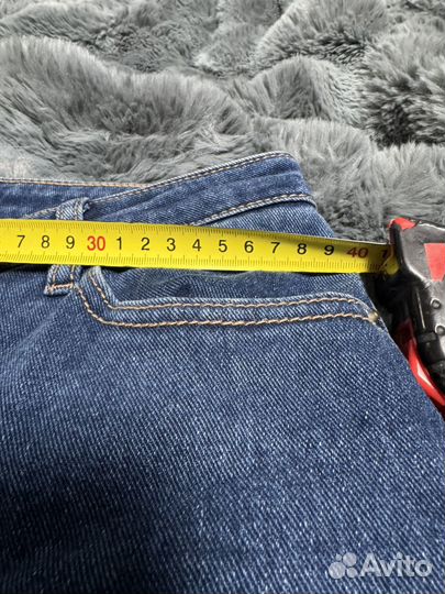 Джинсы синие прямой крой