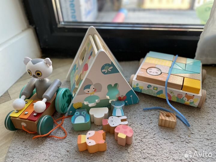 Janod+Коробка Кубики сортеры развивашки