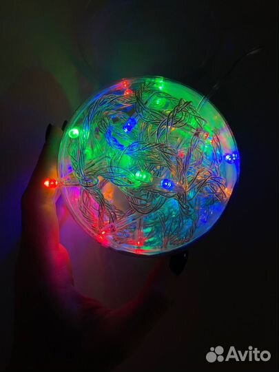 Гирлянда цветная LED, 100 ламп