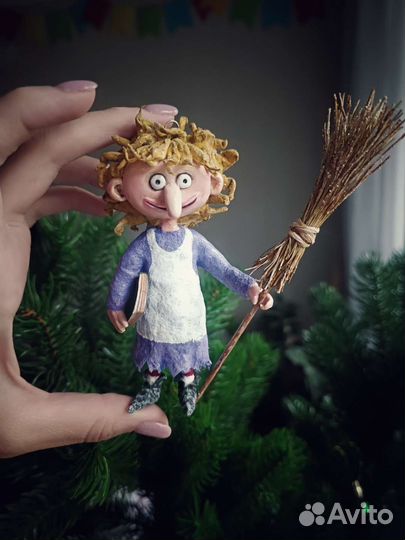 Ватные елочные игрушки