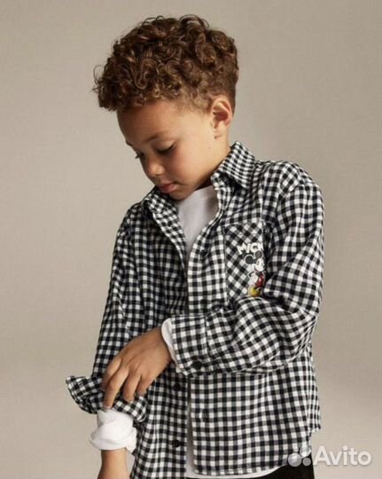 Рубашка из фланели hm mickey mouse