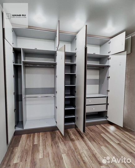 Шкаф распашной с фрезерованными фасадами