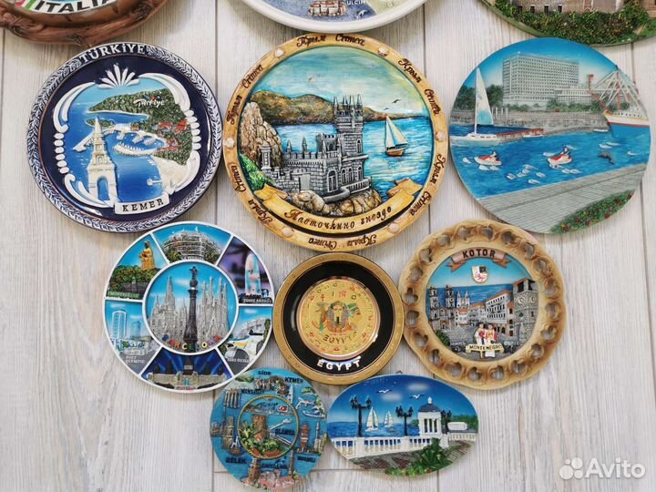 Тарелки настенные сувениры из разных стран